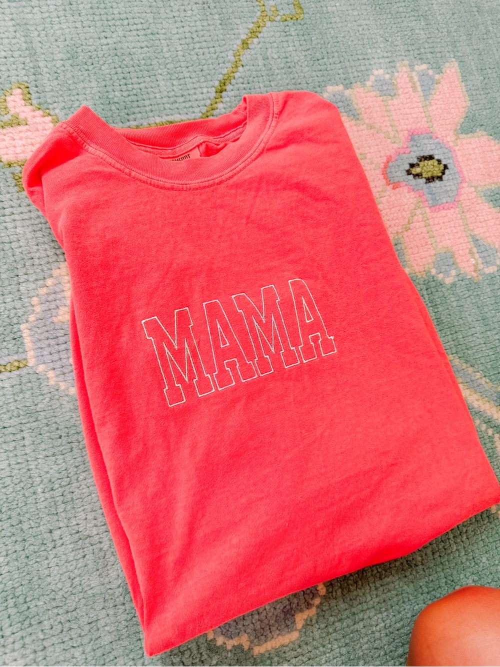 Comfort Colors Coral Pink "MAMA" Short Sleeve Tee